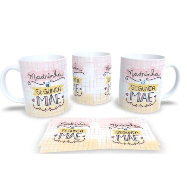 Imagem de Caneca de Porcelana Branca Personalizada Coleção Dindo e Dinda