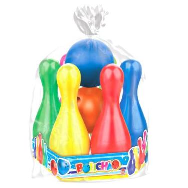 Imagem de Boliche Bolichão 08 Peças Grandes Coloridas 2259 - Lider Brinquedos - 