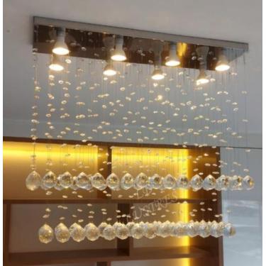 Imagem de Magnífica Luminária em Cristais  Para Hotel de Luxo  com 1M de Altura 