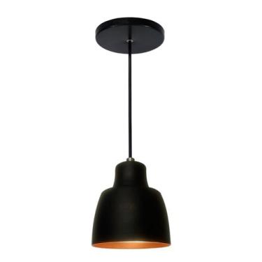 Imagem de Pendente Luminária Taça Bell Poli - Utron, Preto