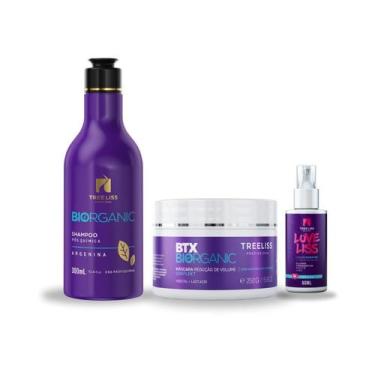 Imagem de Kit Hidratação Shampoo, máscara BTX Biorganic e termoativo - Treeliss 