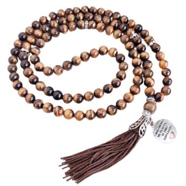 Imagem de Japamala 108 Contas Em Pedras Naturais Olho De Tigre - Encanto Das Con