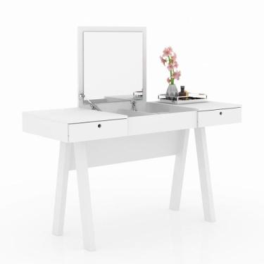 Imagem de Penteadeira para Quarto Decorativa PE2002 MPD Branco G69 - Gran Belo