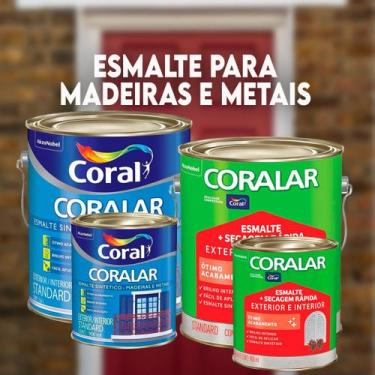 Imagem de Tinta Esmalte Sintético Coral Madeira e Metal 3,6L Coralar Exterior/In