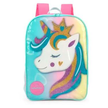 Imagem de Mochila De Costas Escolar Infantil Unicórnio Up4you Luxcel, Rosa