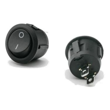 Imagem de 10x Chave Redonda Tic Tac Botão Liga Desliga On Off - Cqc