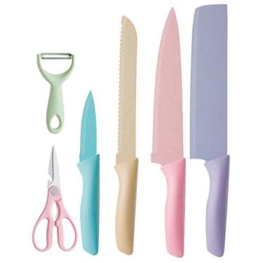 Imagem de Kit de 6 Peças para Churrasco Colorido e Inoxidável - LAURUS