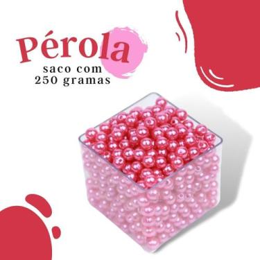 Imagem de Pérola Rosa Chiclete 10Mm Pacote Com 250 Gramas - Nybc