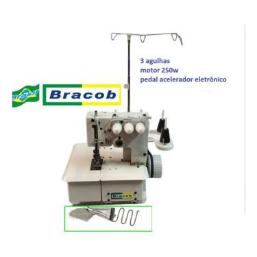 Imagem de Galoneirinha 3 Agulhas Semi Industrial C/ Motor + Aparelho Viés-220v