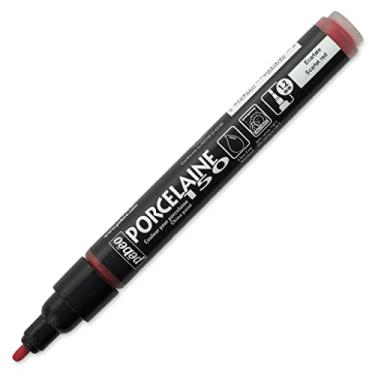 Imagem de Pebeo Porcelaine 150 marcadores sortidos de ponta de bala de tinta chinesa – vermelho escarlate, suprimentos para artes e artesanato, diversão para crianças, acabamento resistente ao calor, fórmula