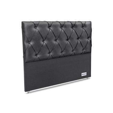 Imagem de Cabeceira Cama Box Estofada Murat Facto Gray Casal - Courano Cinza - Ortobom