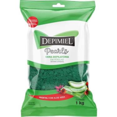 Imagem de Cera Depilatória Pearls Vegetal Aloe Vera 1kg - Depimiel