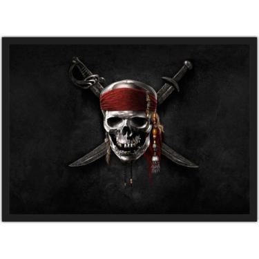 Imagem de Quadro Decorativo Caveira Piratas Do Caribe Filmes Cinema Salas Quarto