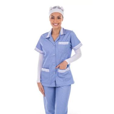 Imagem de Conjunto de Jaleco com Calça em tecido algodão para Copeira , Arrumade