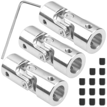 Imagem de 3Pack Vgoohobby Universal U Joint Coupler Rotatable Steering Shaft Coupling Motor Connector for RC Boat Robotics Snowblower Chute Floor Jack Handle (12mm to 12mm)