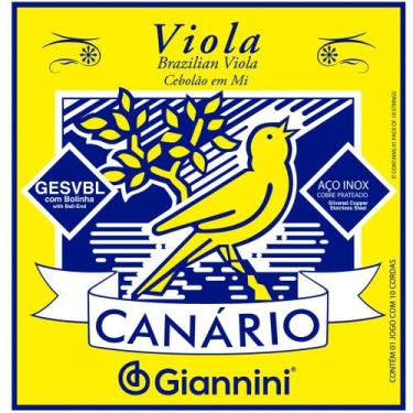 Imagem de Cordas Para Viola Giannini Canario Com Bolinha