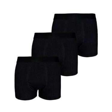 Imagem de Kit com 3 Cuecas Boxer Box Try Basics Algodão Cotton Lisa Básica Casua