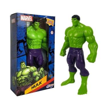 Imagem de Boneco Hulk Marvel Brinquedo Vingadores Herois Grande 22 Cm Realista C