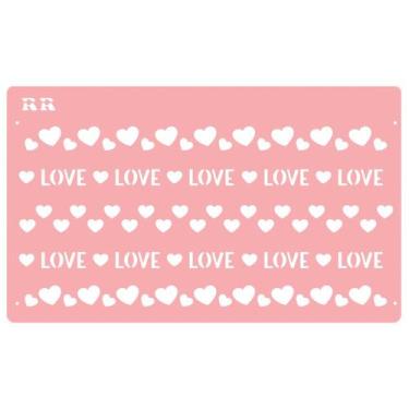 Imagem de Stencil Love, Love - Ref.3042 - 30x18cm - 1 unidade - RR Cortadores - 