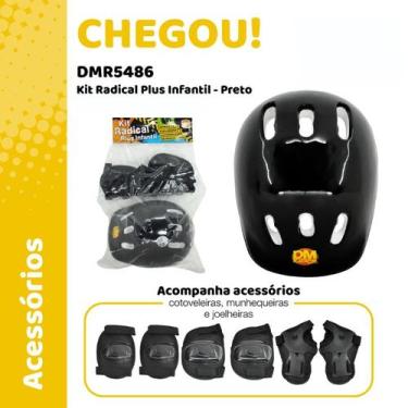 Imagem de Kit Brinquedo Proteção Infantil para Patinete e Patins Menina e Menino