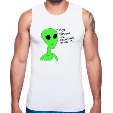 Imagem de Regata Thank's For Believing In Me Alien - Foca na Moda, Branco, P
