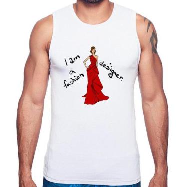 Imagem de Regata Fashion Designer - Foca na Moda, Branco, GG