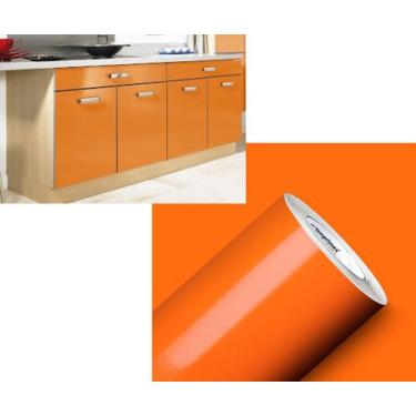 Imagem de Adesivo para envelopamento Geladeiras Móveis 7MX50CM LARANJA - Marca I