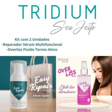 Imagem de Kit Overliss Fluído termoativo e Reparador Sérum Protetor Térmico Trid