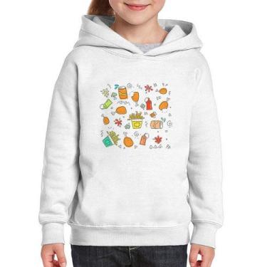 Imagem de Moletom Infantil Fast Food - Foca na Moda, Branco, 2