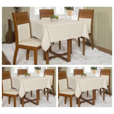Imagem de Kit 3 Toalhas De Mesa Oxford 1,45x1,45 Quadrada Várias Cores Buffet - 