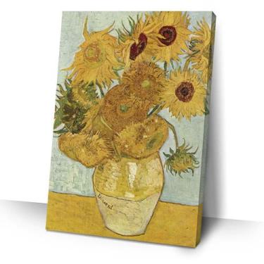 Imagem de Quadro Van Gogh 12 Girassóis Numa Jarra 40x60 Arte Canvas  - IQuadros