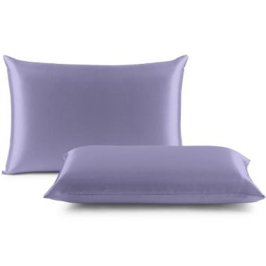Imagem de 2 Fronhas Charmousse Seda Alto Brilho Anti Frizz Cetim - Actual Decor,