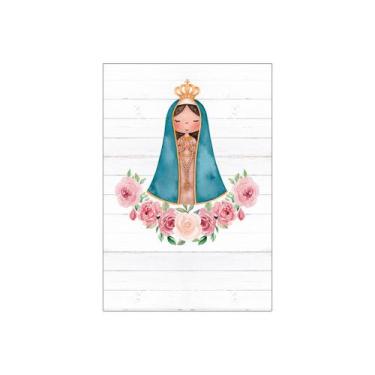 Imagem de Painel De Festa Vertical 1,50 x 2,20 -  Santa e Flores Aquarela 005 - 