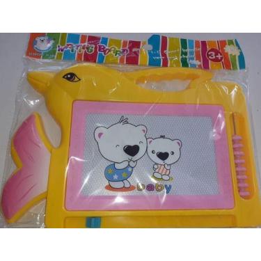 Imagem de Lousa Mágico com Caneta Magnética Infantil - Misaki, Amarelo