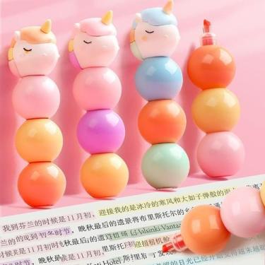 Imagem de Caneta Marca Texto Magic Unicórnio Kawaii Blister c/ 3 Un. - ONE METER