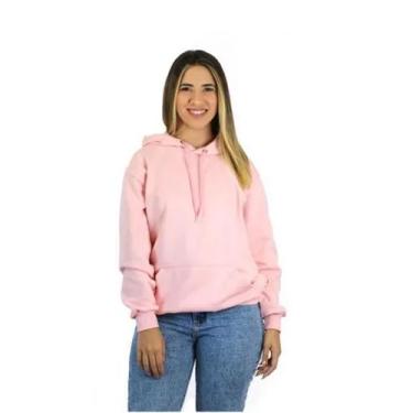Imagem de Casaco Moletom liso Masculino Feminino Canguru Com Bolso e Capuz Blusa