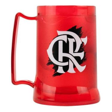Imagem de Caneca Vermelha Gel Isolante Térmico 400ml - Flamengo - Mileno