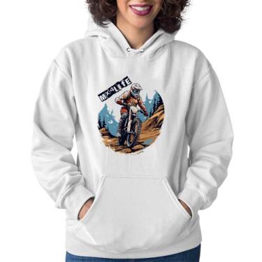 Imagem de Moletom Feminino MX4Life - Foca na Moda, Branco, GG