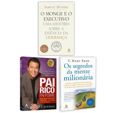 Imagem de Kit 3livros, Pai Rico, Pai Pobre + O Monge e o Executivo + Os Segredos