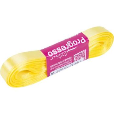 Imagem de Fita de Cetim 10MM 10M Amarelo Canario - Fitas Progresso