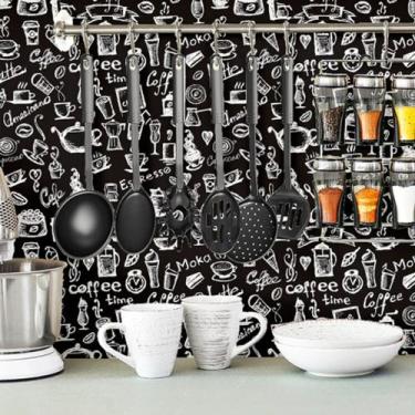 Imagem de Papel de Parede Adesivo Autocolante Vinil Casual Coffe Café Cozinha Pa