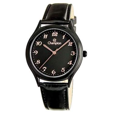 Imagem de Relogio Champion Feminino Preto Pulseira Couro Ch22233J