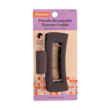 Imagem de ProArt Piranha Grampo de Cabelo Casual Unissex Adulto Grande Marrom Grande