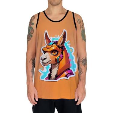 Imagem de Camiseta Regata Tshirt Animais Cyberpunk Lhama Alpaca HD 3 - Enjoy Sho