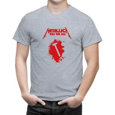 Imagem de Camiseta Masculina Banda Metalica Álbum Kill 'Em All Rock - SEMPRENALU