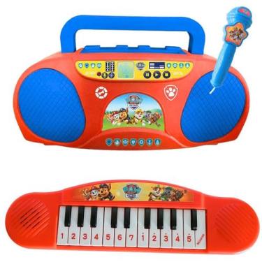 Imagem de Kit Musical Boombox e Piano Melodia Paw Patrol Patrulha Canina Candide