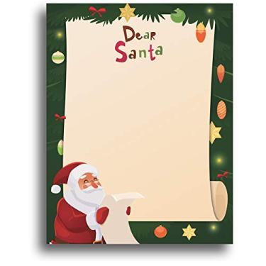 Imagem de Lista de desejos de Natal para crianças papel de papelaria de férias - 80 folhas