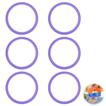 Imagem de Linkidea 6 peças de substituição de vedação de silicone, junta de vedação redonda de ajuste exato compatível com OmieBox, peças e acessórios seguros para alimentos à prova de vazamento para Bento Box