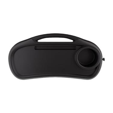 Imagem de Dynwave Bandeja universal do petisco do carrinho de criança, bandeja do petisco do carrinho do prato do apoio de mão para crianças do bebê, bandeja do, Preto