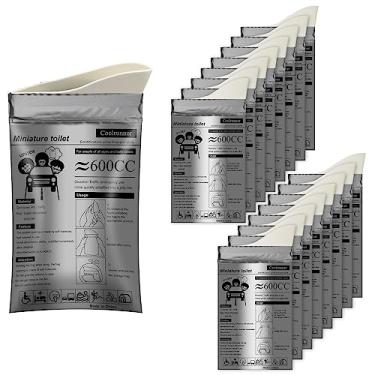 Imagem de Coolrunner Sacos de urina descartáveis, pacote com 8/12/20/24 sacos de urina para acampamento, sacos de vômito descartáveis para viagem, mictório, banheiro, engarrafamento, emergência, portátil,